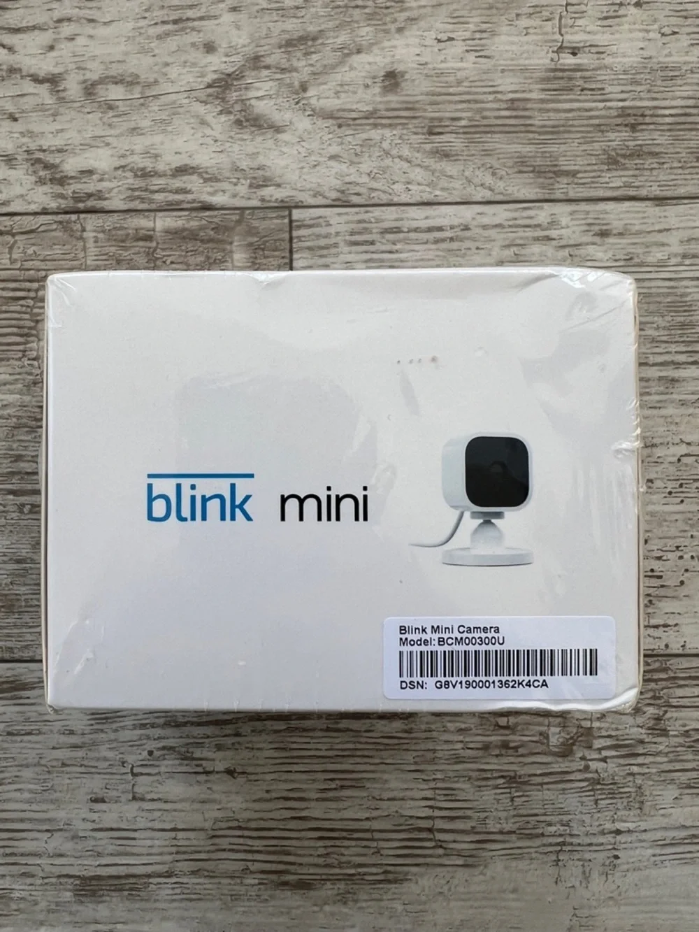 Blink Mini Compact indoor plug-in smart security camera 1080p HD, New/Sealed